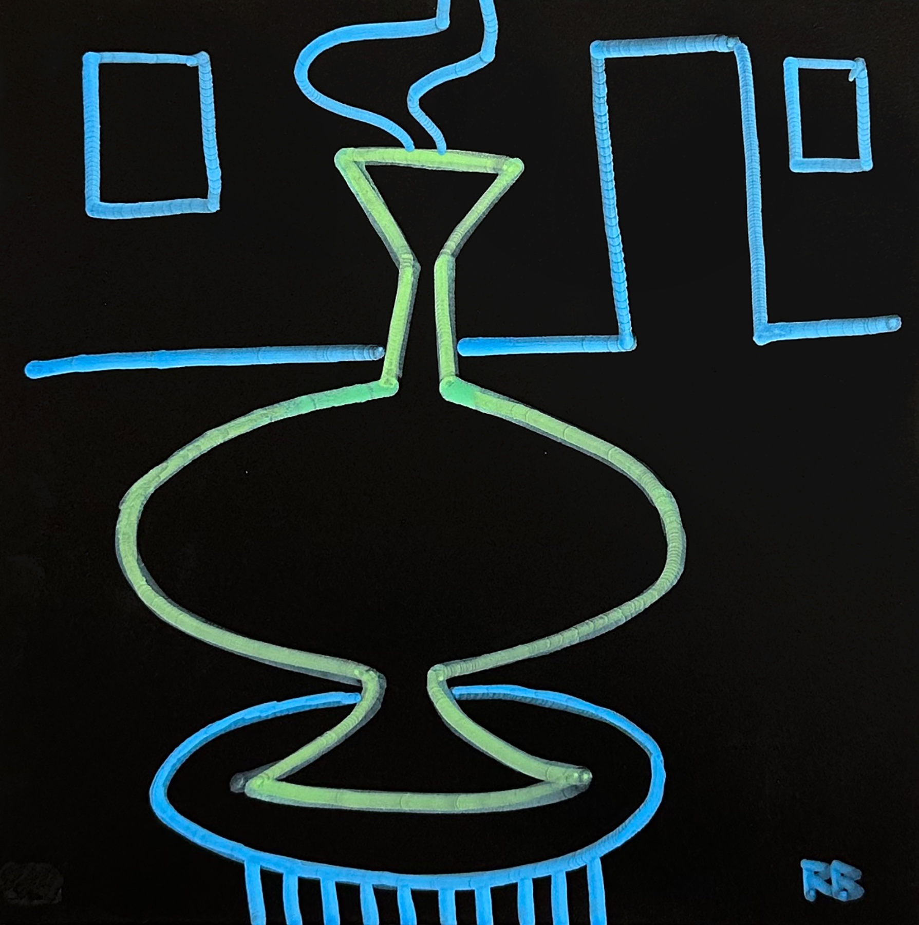 Genie Bottle in a Blue Room