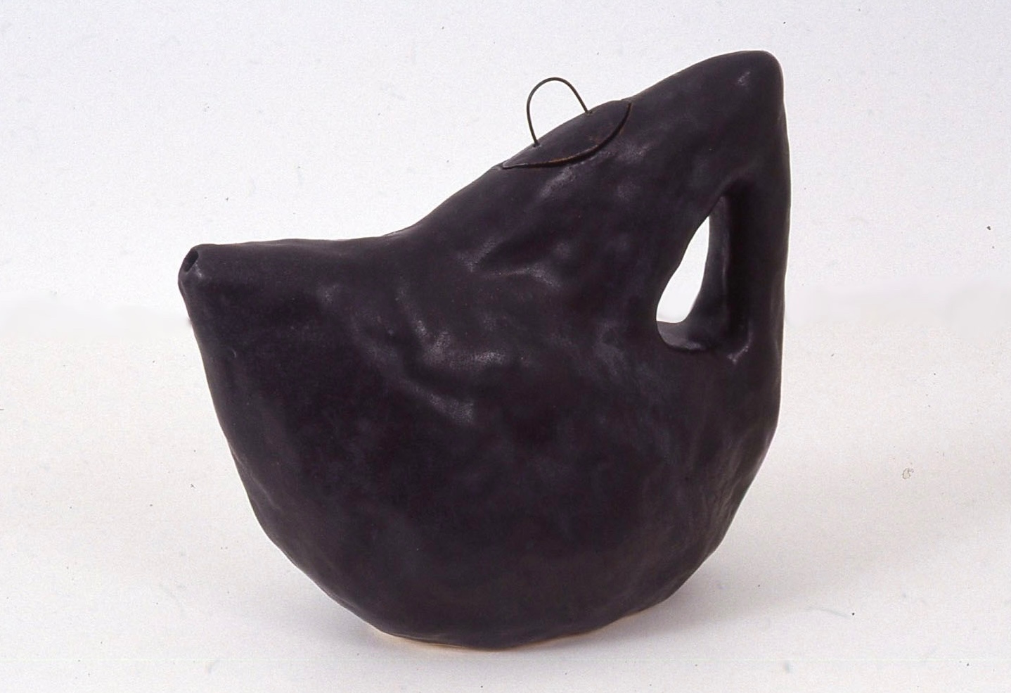 Bird Tea Pot in black glaze